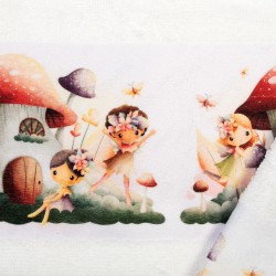 Πετσέτες Παιδικές Με Ψηφιακή Εκτύπωση Σετ Bebe Bath Fairies 331 White Cotton Dimcol 2Τεμ