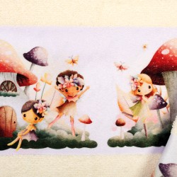 Πετσέτες Παιδικές Με Ψηφιακή Εκτύπωση Σετ Bebe Bath Fairies 332 Ecru Cotton Dimcol 2Τεμ
