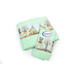 Πετσέτες Παιδικές Με Ψηφιακή Εκτύπωση Σετ Bebe Bath Forest Animals 337 Mint Cotton Dimcol 2Τεμ Πετσέτες Παιδικές Με Ψηφιακή Εκτύπωση Σετ Bebe Bath Forest Animals 337 Mint Cotton Dimcol 2Τεμ