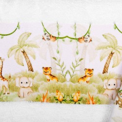 Πετσέτες Παιδικές Με Ψηφιακή Εκτύπωση Σετ Bebe Bath Jungle 350 White Cotton Dimcol 2Τεμ