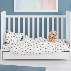 Πάπλωμα Βρεφικό Φανελένιο Κούνιας Bebe Zoo 29 White Flannel Cotton Dimcol (120x160) 1Τεμ
