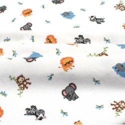 Πάνα-Χασές Φανελένια Bebe Zoo 29 White Flannel Cotton Dimcol (80x80) 1Τεμ
