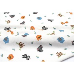 Πάνα-Χασές Φανελένια Bebe Zoo 29 White Flannel Cotton Dimcol (80x80) 1Τεμ