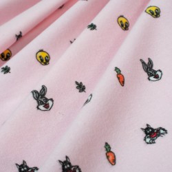 Πάνα Φανελένια Bebe Looney Tunes 39 Pink Flannel Cotton Dimcol (80x80) 1Τεμ