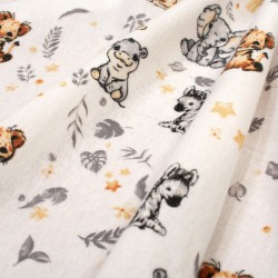 Πάνα Φανελένια Bebe Forest Savanna 36 White-Grey Flannel Cotton Dimcol (80x80) 1Τεμ