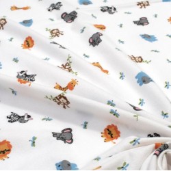 Κατωσέντονο Φανελένιο Κούνιας Bebe Zoo 29 White Flannel Cotton Dimcol (70x140+15) Με Λάστιχο 1Τεμ
