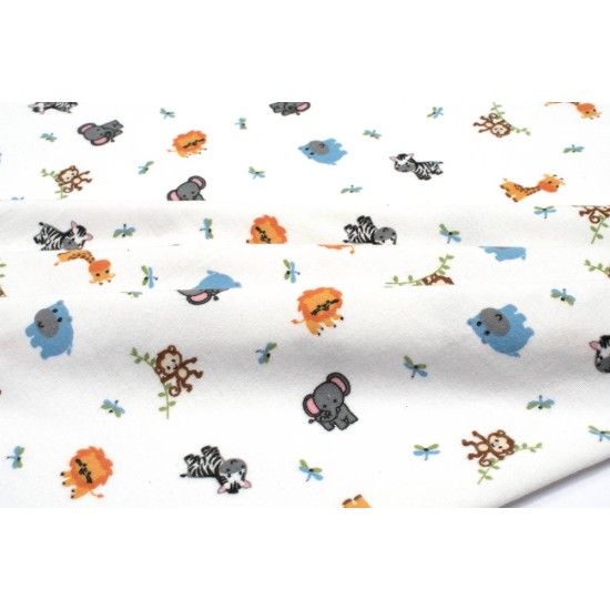 Σεντόνι Φανελένιο Λίκνου Bebe Zoo 29 White Flannel Cotton Dimcol (80x110) 1Τεμ