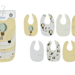 Σαλιάρες Βρεφικές Με Velcro Σετ Balloon 09 Yellow Με Αδιάβροχη Επένδυση Dimcol (30x20) 7Τεμ