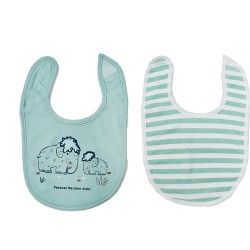 Σαλιάρες Βρεφικές Με Velcro Σετ Mammoth 26 Green Με Επένδυση Terry Dimcol 5Τεμ