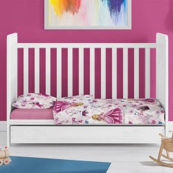 Παπλωματοθήκη Βρεφική Κούνιας Bebe Princess 390 Pink Dimcol (120x160) 1Τεμ