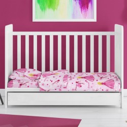 Κατωσέντονο Κούνιας Bebe Princess 392 Pink Dimcol (70x140+15) 1Τεμ