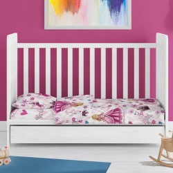 Κατωσέντονο Κούνιας Bebe Princess 390 Pink Dimcol (70x140x15) Με Λάστιχο 1Τεμ