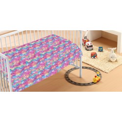 Κουβέρτα Fleece Βρεφική Αγκαλιάς Unicorn Φωσφοριζέ Dimcol (70x110) 1Τεμ
