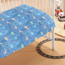 Κουβέρτα Fleece Βρεφική Κούνιας Dinosaur Φωσφοριζέ Dimcol (110x140) 1Τεμ