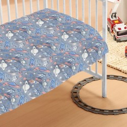 Κουβέρτα Fleece Βρεφική Κούνιας Galaxy Φωσφοριζέ Dimcol (110x140) 1Τεμ