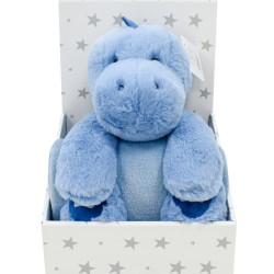 Λούτρινο Ζωάκι Σετ Bebe Dinosaur 01 Blue Dimcol ( Ύψος 25 cm) 2Τεμ