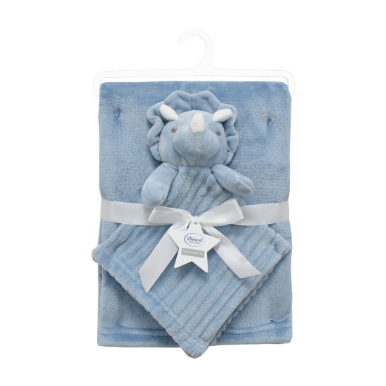 Νάνι-Πανάκι Παρηγοριάς Σετ Bebe Dinosaur 04 Sky Blue Dimcol 2Τεμ