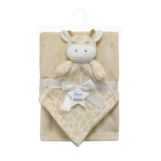 Νάνι-Πανάκι Παρηγοριάς Σετ Bebe Giraffe 05 Beige Dimcol 2Τεμ