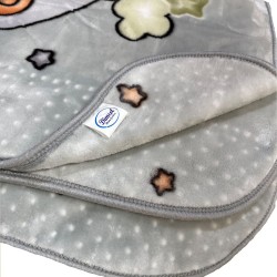 Κουβέρτα Βελουτέ Κούνιας Bebe Crescent Moon 33 Light Grey Dimcol (110x140) 1Τεμ