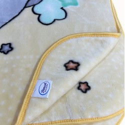 Κουβέρτα Βελουτέ Κούνιας Bebe Crescent Moon 34 Ecru-Light Yellow Dimcol (110x140) 1Τεμ