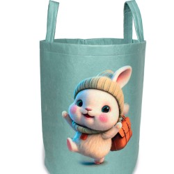 Παιδικό Καλάθι Αποθήκευσης Happy Bunny 42 Veraman Υφασμάτινο Dimcol (50x30x45 ) 1Τεμ