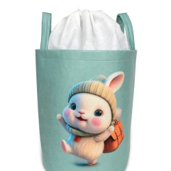 Παιδικό Καλάθι Αποθήκευσης Happy Bunny 42 Veraman Υφασμάτινο Dimcol (50x30x45 ) 1Τεμ