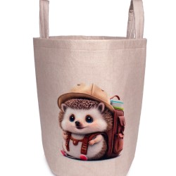 Παιδικό Καλάθι Αποθήκευσης Hedgehog 45 Beige Υφασμάτινο Dimcol (50x30x45 ) 1Τεμ