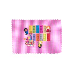 Σουπλά Φαγητού Bebe Multiplication Table 27 Lilac Υφασμάτινο Dimcol (35x50) 1Τεμ