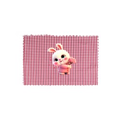 Σουπλά Φαγητού Bebe Cute Bunny 37 Bordeaux Υφασμάτινο Dimcol (35x50) 1Τεμ