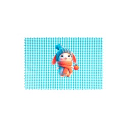 Σουπλά Φαγητού Bebe Winter Bunny 39 L.Blue Υφασμάτινο Dimcol (35x50) 1Τεμ