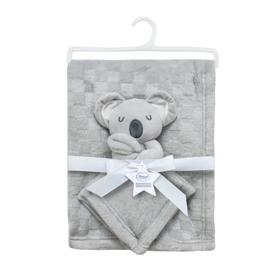 Νάνι-Πανάκι Παρηγοριάς & Κουβέρτα Coral Fleece Σετ Koala 10 Grey Dimcol 2Τεμ