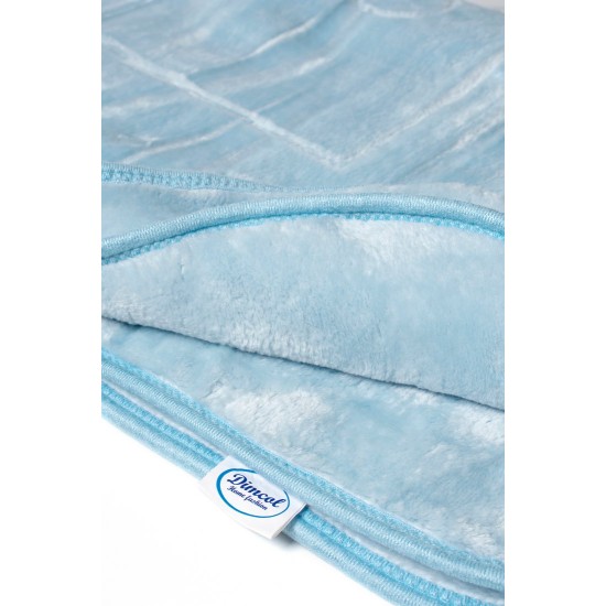 Κουβέρτα Βελουτέ Κούνιας Bebe Sweet Bear 11 Baby Blue Dimcol (110x140) 1Τεμ