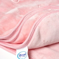Κουβέρτα Βελουτέ Κούνιας Bebe Bicycle Bear 17 Baby Pink Dimcol (110x140) 1Τεμ