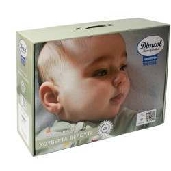 Κουβέρτα Βελουτέ Κούνιας Bebe Sweet Bear 14 Light Beige Dimcol (110x140) 1Τεμ