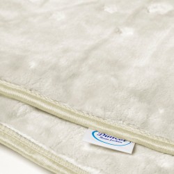 Κουβέρτα Βρεφική Βελουτέ Ανάγλυφη Κούνιας Bebe Bicycle Bear 22 Ecru Dimcol (110x140) 1Τεμ