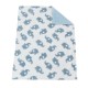 Κουβέρτα Fleece Με Sherpa Αγκαλιάς Bebe Elephant 08 Sky Blue Jacquard Dimcol (75x100) 1Τεμ