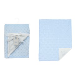 Κουβέρτα Fleece Βρεφική Αγκαλιάς Prince 33 Sky Blue Minky Bubble Dimcol (75x100) 1Τεμ
