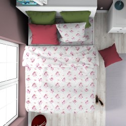 Πάπλωμα Παιδικό Μονό Kids Unicorn 208 White-Pink Cotton Dimcol (160x240) 1Τεμ
