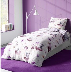 Παπλωματοθήκη Παιδική Μονή Kids Kitten 561 Mauve Cotton Dimcol (160x240) 1Τεμ