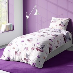 Παπλωματοθήκη Παιδική Μονή Kids Kitten 561 Mauve Cotton Dimcol (160x240) 1Τεμ