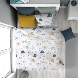 Παπλωματοθήκη Παιδική Μονή Kids Rainbow 574 White-Blue Cotton Dimcol (160x240) 1Τεμ Παπλωματοθήκη Παιδική Μονή Kids Rainbow 574 White-Blue Cotton Dimcol (160x240) 1Τεμ
