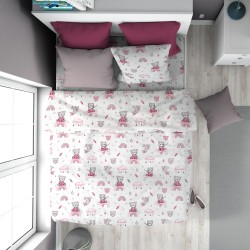 Παπλωματοθήκη Παιδική Μονή Kids Cloudy Bear 582 White-Pink Cotton Dimcol (160x240) 1Τεμ Παπλωματοθήκη Παιδική Μονή Kids Cloudy Bear 582 White-Pink Cotton Dimcol (160x240) 1Τεμ