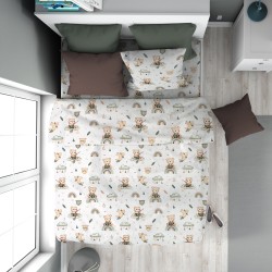 Πάπλωμα Παιδικό Μονό Kids Cloudy Bear 581 White-Olive Cotton Dimcol (160x240) 1Τεμ Πάπλωμα Παιδικό Μονό Kids Cloudy Bear 581 White-Olive Cotton Dimcol (160x240) 1Τεμ