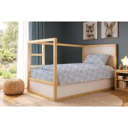 Παπλωματοθήκη Παιδική Μονή Kids Rabbit Garden 584 Sky Blue Cotton Dimcol (160x240) 1Τεμ Παπλωματοθήκη Παιδική Μονή Kids Rabbit Garden 584 Sky Blue Cotton Dimcol (160x240) 1Τεμ