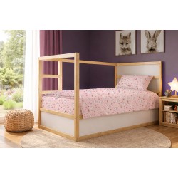 Παπλωματοθήκη Παιδική Μονή Kids Rabbit Garden 585 Pink Cotton Dimcol (160x240) 1Τεμ Παπλωματοθήκη Παιδική Μονή Kids Rabbit Garden 585 Pink Cotton Dimcol (160x240) 1Τεμ