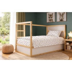 Παπλωματοθήκη Παιδική Μονή Kids Whimsical Mountainside 588 White-Grey Cotton Dimcol (160x240) 1Τεμ