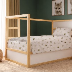 Παπλωματοθήκη Παιδική Μονή Kids Bear's Playtime 592 Beige Cotton Dimcol (160x240) 1Τεμ