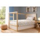 Σεντόνια Παιδικά Μονά Σετ Kids Happy Safari 711 White-Sky Blue Cotton Dimcol (160x240 ) Με Λάστιχο 3Τεμ