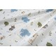 Σεντόνια Παιδικά Μονά Σετ Kids Happy Safari 711 White-Sky Blue Cotton Dimcol (160x240 ) Με Λάστιχο 3Τεμ