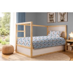 Παπλωματοθήκη Παιδική Μονή Kids Big Cats 28 Light Aqua Cotton Dimcol (160x240) 1Τεμ Παπλωματοθήκη Παιδική Μονή Kids Big Cats 28 Light Aqua Cotton Dimcol (160x240) 1Τεμ